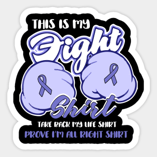 esophageal cancer this is my fight shirt Sticker